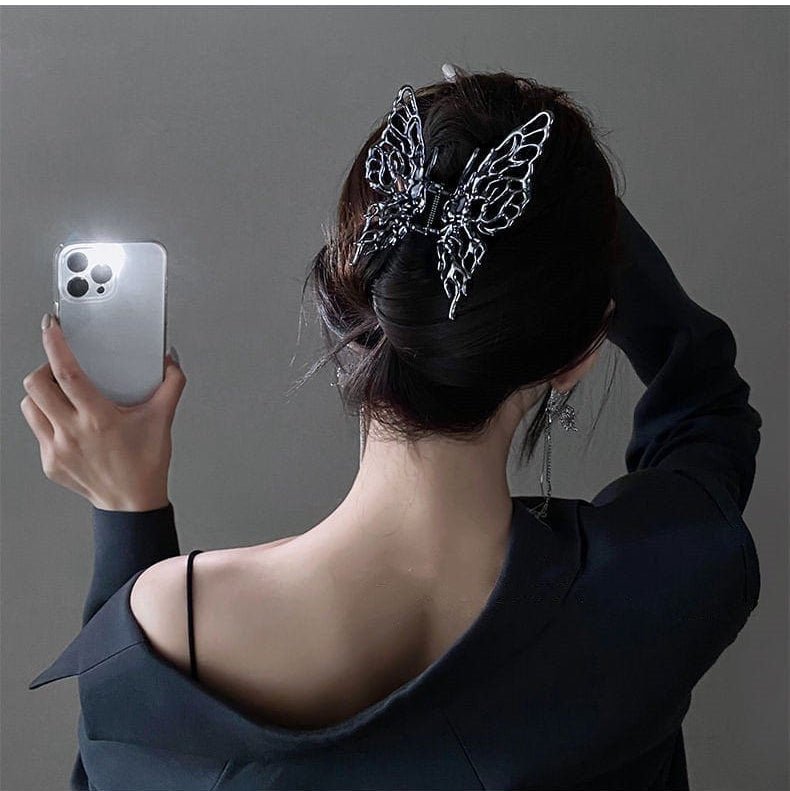 Chic Hollow Butterfly Chignon Claw Clip Hair Clip - ArtGalleryZen