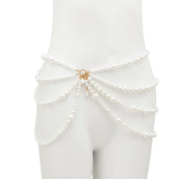 Thumbnail for Chic Layered Chunky Pearl Waist Chain - ArtGalleryZen