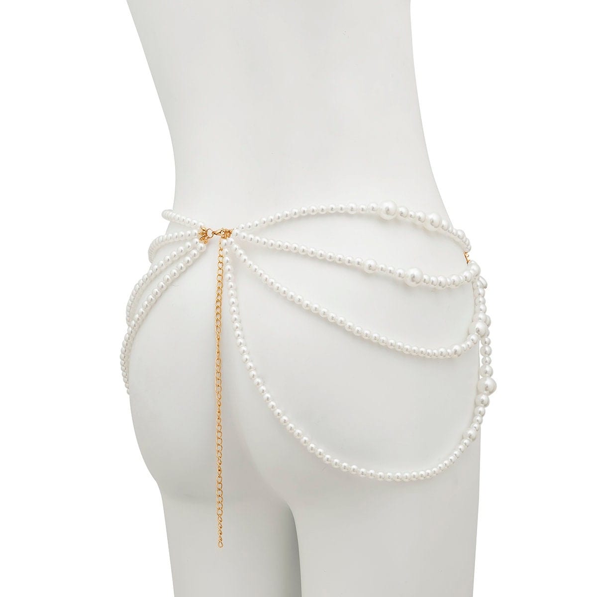 Chic Layered Chunky Pearl Waist Chain - ArtGalleryZen