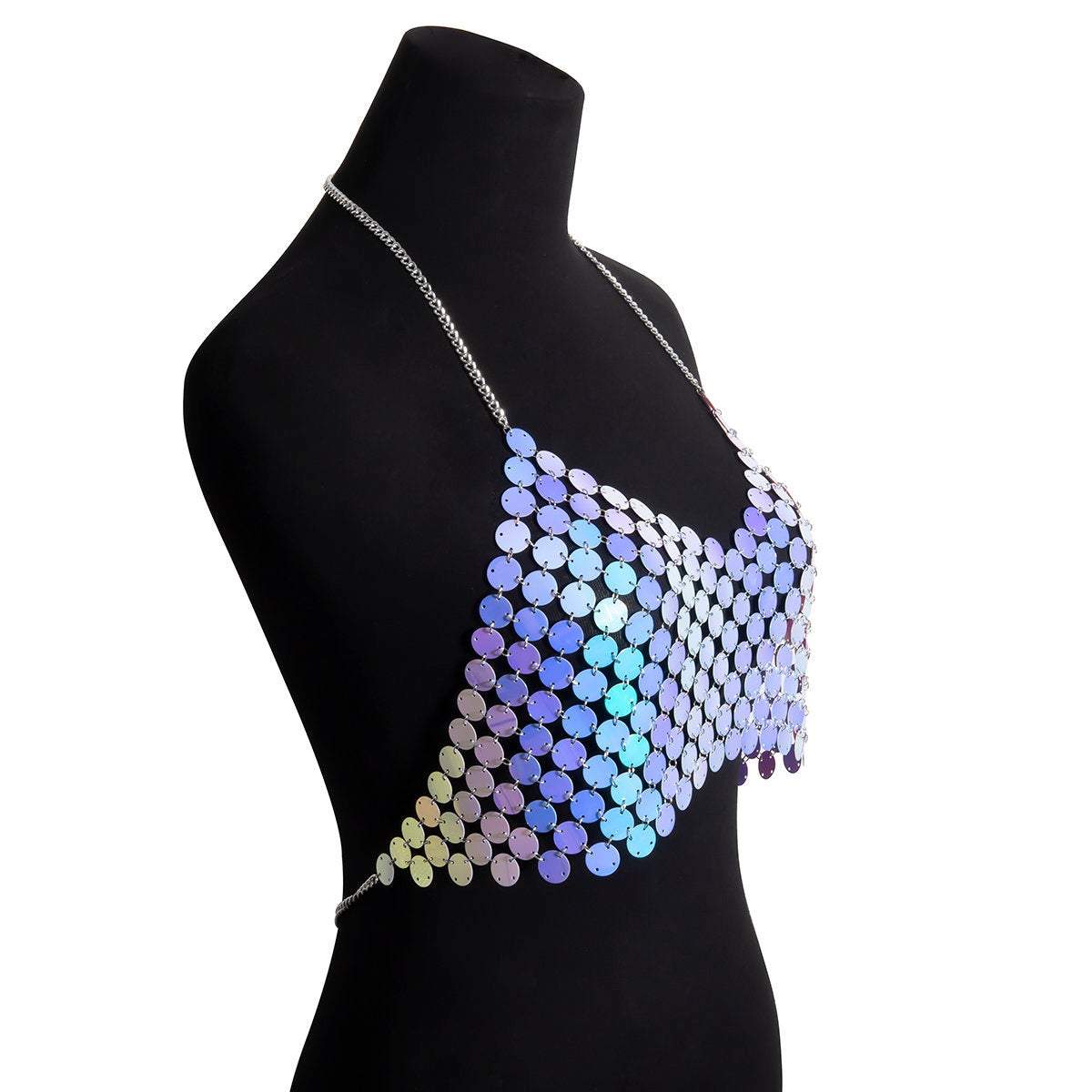 Buy Jewel Bra Sequin Bikini Exotic Lingerie Halter Shiny Sequin Chain Bra  Jewelry Rhinestone Body Chain Sequins Bra Boudoir Outfits for Rave Cabaret  Party Online at desertcartPhilippines