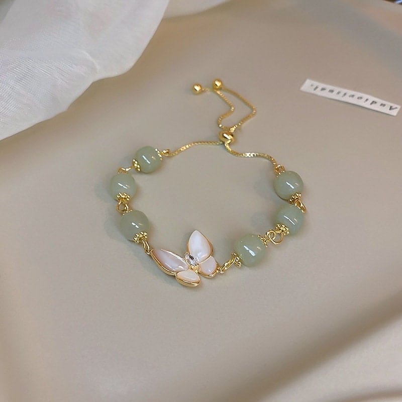 Chic Opal Healing Stone Butterfly Bracelet - ArtGalleryZen