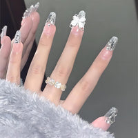 Thumbnail for Chic Pearl Shell Flower Ring - ArtGalleryZen