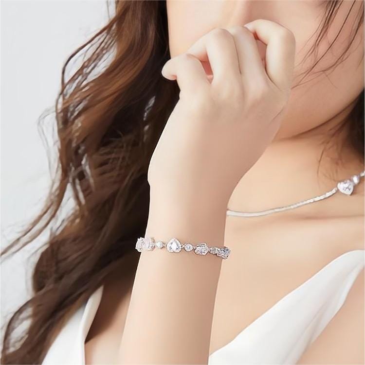 Heart Bracelet - 14K Solid Gold - Dainty Bracelet – Gelin Diamond