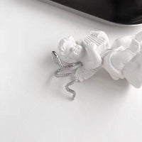 Thumbnail for Chic Rhinestone Inlaid Adjustable Snake Statement Ring - ArtGalleryZen