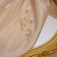 Thumbnail for Chic Rhinestone Inlaid Moon Phase Dangle Earrings - ArtGalleryZen