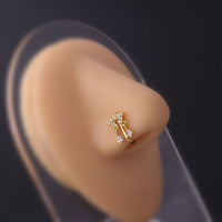 Thumbnail for Chic Rhinestone Inlaid Non Piercing Nose Cuff Nose Ring - ArtGalleryZen