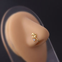 Thumbnail for Chic Rhinestone Inlaid Non Piercing Nose Cuff Nose Ring - ArtGalleryZen