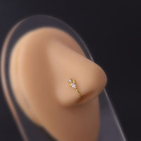 Thumbnail for Chic Rhinestone Inlaid Non Piercing Nose Cuff Nose Ring - ArtGalleryZen