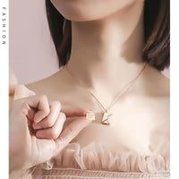 Thumbnail for Chic Titanium Steel Envelope Locket Pendant With LOVE YOU Letter Chain Necklace - ArtGalleryZen