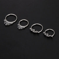 Thumbnail for Chic Titanium Steel Snake Cobweb Nose Piercing Nose Ring - ArtGalleryZen