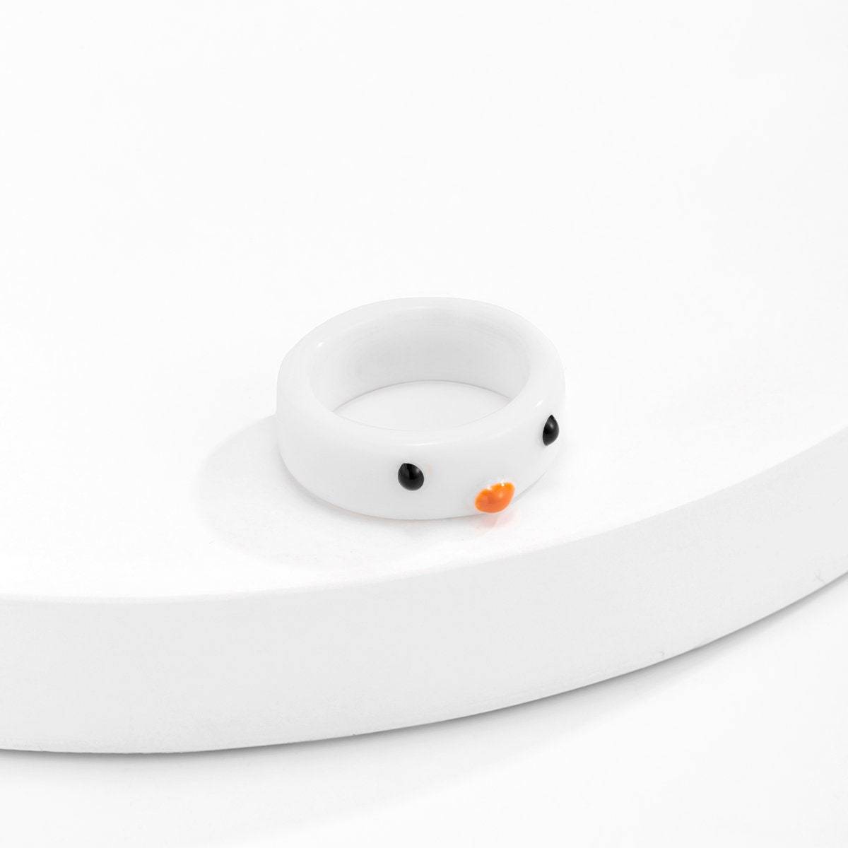 Colorful Resin Duck Pattern Ring - ArtGalleryZen