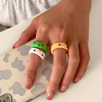 Thumbnail for Colorful Resin Duck Pattern Ring - ArtGalleryZen
