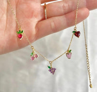 Thumbnail for Dainty Colorful Crystal Fruits Bracelet - ArtGalleryZen