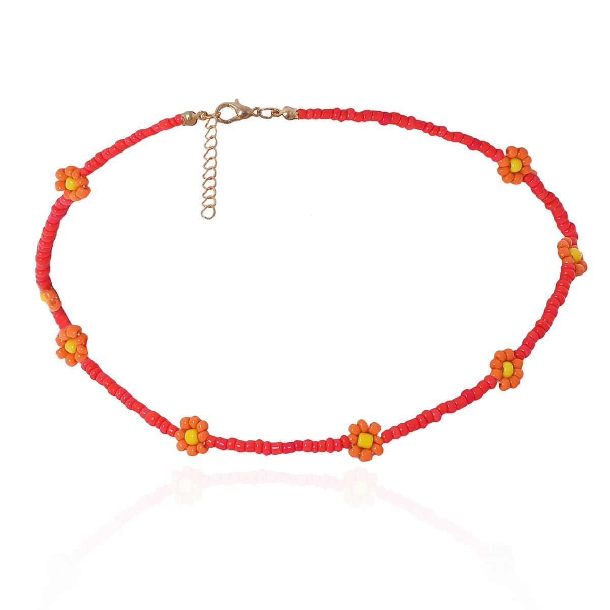 Damzel, Beaded Ribbon Choker Necklace - Jewelry by Sande Gene