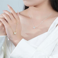 Thumbnail for Dainty Crystal Celestial Planet Star Pendant Necklace - ArtGalleryZen