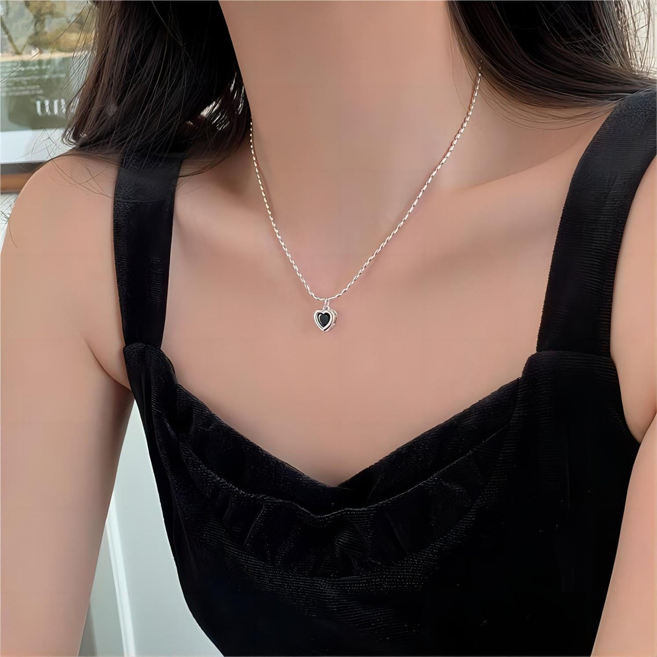 necklace for low cut black dress Bishop & Young Malone Faux Wrap Mini Dress