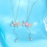 Thumbnail for Dainty CZ Inlaid Butterfly Wings Necklace - ArtGalleryZen