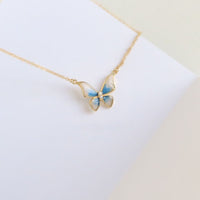 Thumbnail for Dainty CZ Inlaid Enamel Butterfly Necklace Bracelet Set - ArtGalleryZen