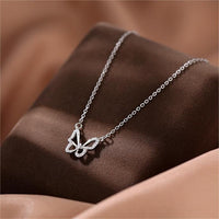Thumbnail for Dainty CZ Inlaid Hollowed-out Butterfly Necklace - ArtGalleryZen