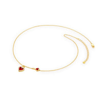 Thumbnail for Dainty CZ Inlaid Lock And Key Heart Necklace - ArtGalleryZen