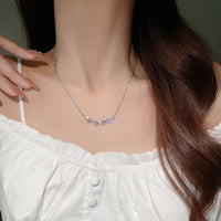 Thumbnail for Dainty CZ Inlaid Transformable Lucky Flower Heart Pendant Necklace - ArtGalleryZen