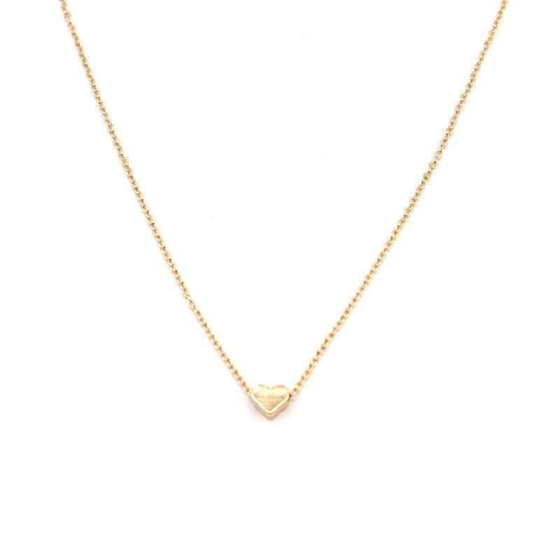 3D Tiny Gold Heart Choker Necklace,Dainty Cute Heart Pendant Necklace,Simple  Creative Necklaces For Girls From Janet521, $0.55