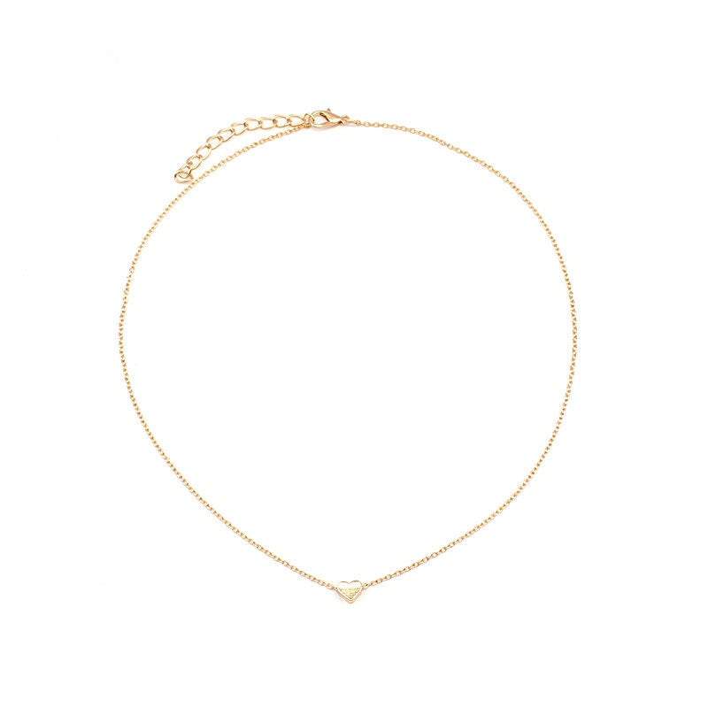 3D Tiny Gold Heart Choker Necklace,Dainty Cute Heart Pendant Necklace,Simple  Creative Necklaces For Girls From Janet521, $0.55