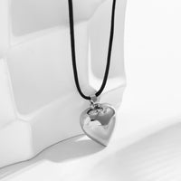 Thumbnail for Dainty Heart Pendant Wax Cord String Choker Necklace - ArtGalleryZen