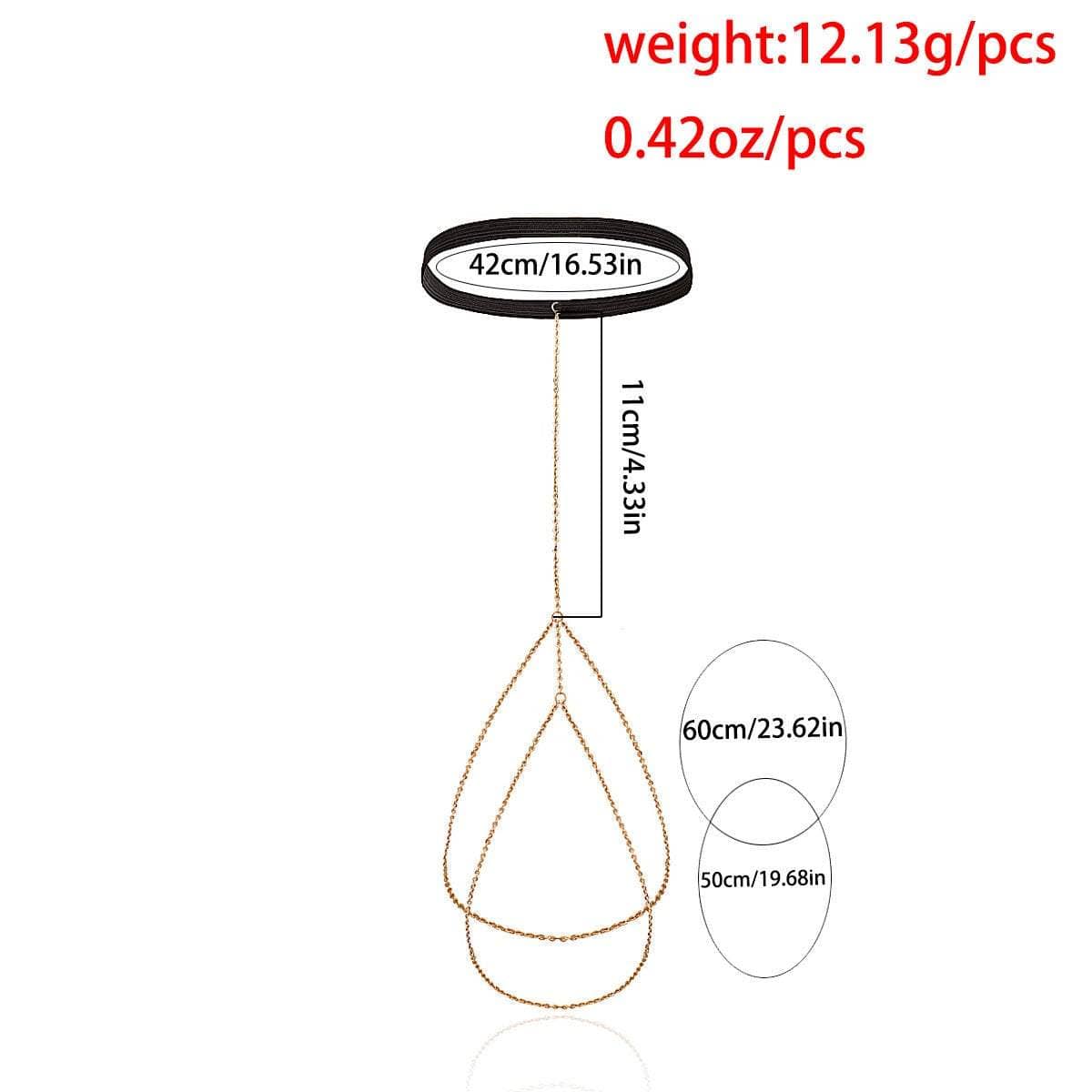 Dainty Layered Chic Womens Thigh Leg Chain - Bikini Beach Harness Body Chain - Body Jewelry Accessories for Women - ArtGalleryZen