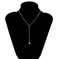 Thumbnail for Dainty Luminous Glow In The Dark Ball Charm Y Necklace - ArtGalleryZen