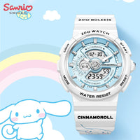Thumbnail for Genuine Sanrio Cinnamoroll Waterproof Multifunction Electronic Dual Display Quartz Watch - ArtGalleryZen