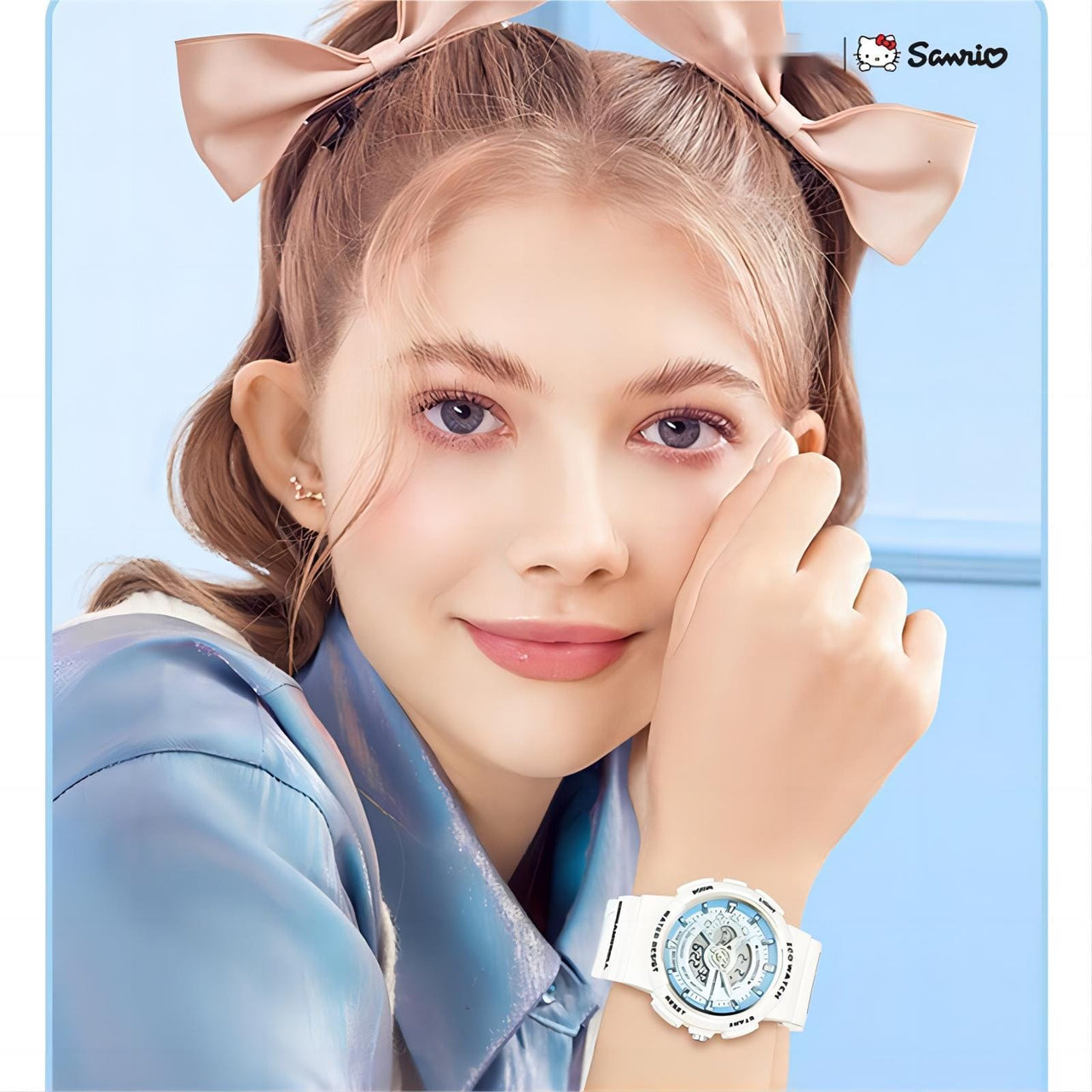 Genuine Sanrio Cinnamoroll Waterproof Multifunction Electronic Dual Display Quartz Watch - ArtGalleryZen