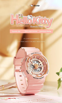 Thumbnail for Genuine Sanrio Hello Kitty Waterproof Multifunction Electronic Dual Display Quartz Watch - ArtGalleryZen