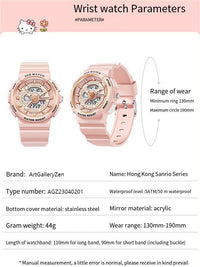Thumbnail for Genuine Sanrio Hello Kitty Waterproof Multifunction Electronic Dual Display Quartz Watch - ArtGalleryZen