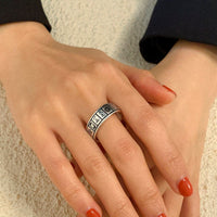 Thumbnail for Geometric Antique Silver Mahjong Ring - ArtGalleryZen
