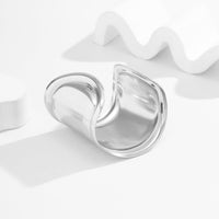 Thumbnail for Geometric Gold Silver Plated Metallic Open Wide Cuff Bangle Bracelet - ArtGalleryZen