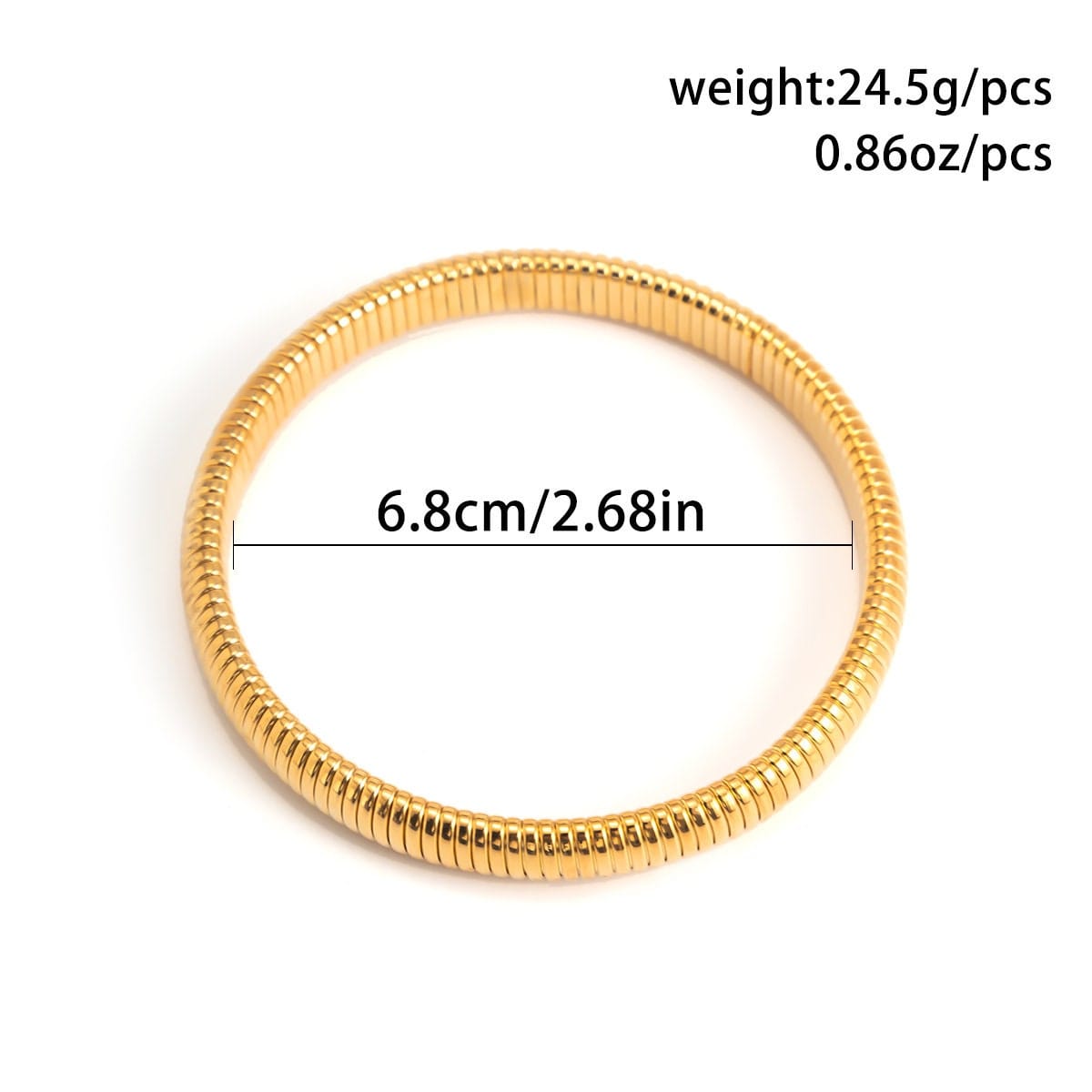 Geometric Metallic Bangle Bracelet - ArtGalleryZen