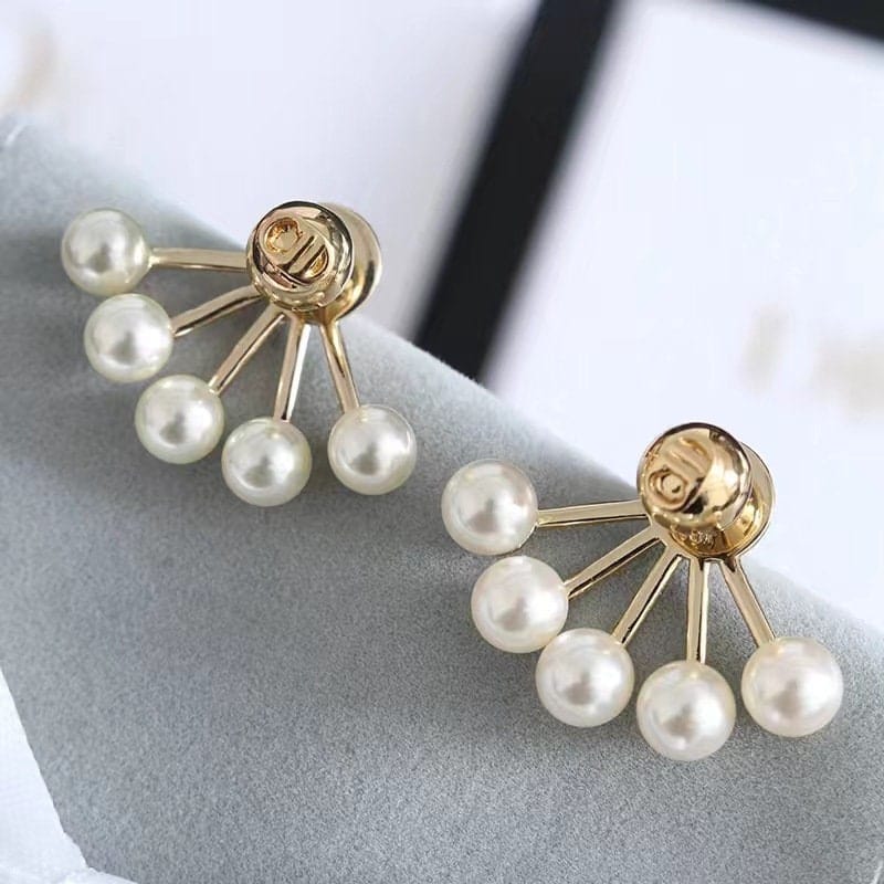 Geometric S925 Silver Post Pearl Earrings - ArtGalleryZen
