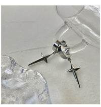 Thumbnail for Geometric Titanium Steel Polar Star Ear Cuff Clip On Huggie Hoop Dangle Earrings - ArtGalleryZen