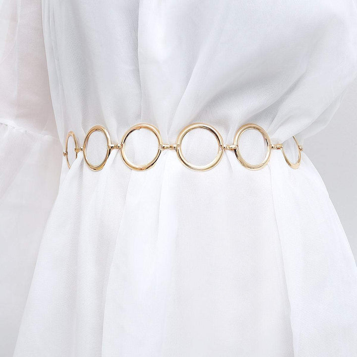 Gold-Tone O-Ring Chain Belt