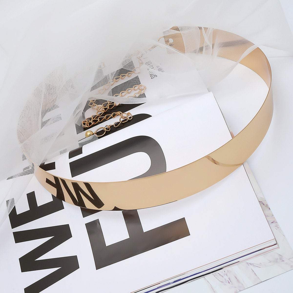 Gold Stylish Girls Ladies Women Skinny Waist Belt - ArtGalleryZen