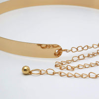 Thumbnail for Gold Tone Stylish Waist Belt - Minimalist Skinny Belly Belt - I DO Wedding Sash - ArtGalleryZen