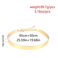 Thumbnail for Gold Tone Stylish Waist Belt - Minimalist Skinny Belly Belt - I DO Wedding Sash - ArtGalleryZen