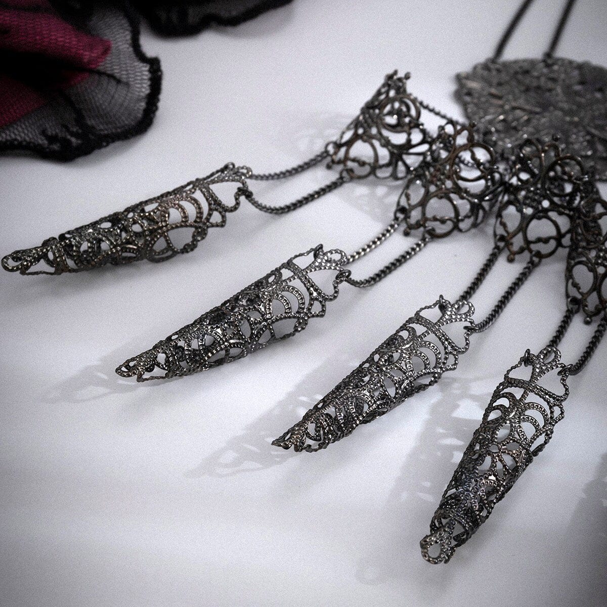 Gothic Dark Nail Fingers Hand Armor Nails Claws Bracelet - ArtGalleryZen