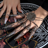 Thumbnail for Gothic Dark Nail Fingers Hand Armor Nails Claws Bracelet - ArtGalleryZen