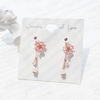 Thumbnail for Handmade Cherry Blossom Dangle Earrings - ArtGalleryZen