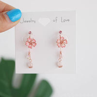 Thumbnail for Handmade Cherry Blossom Dangle Earrings - ArtGalleryZen