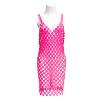 Thumbnail for Handmade Colorful Squamous Sequins Patchwork Rave Party Mini Dress - ArtGalleryZen