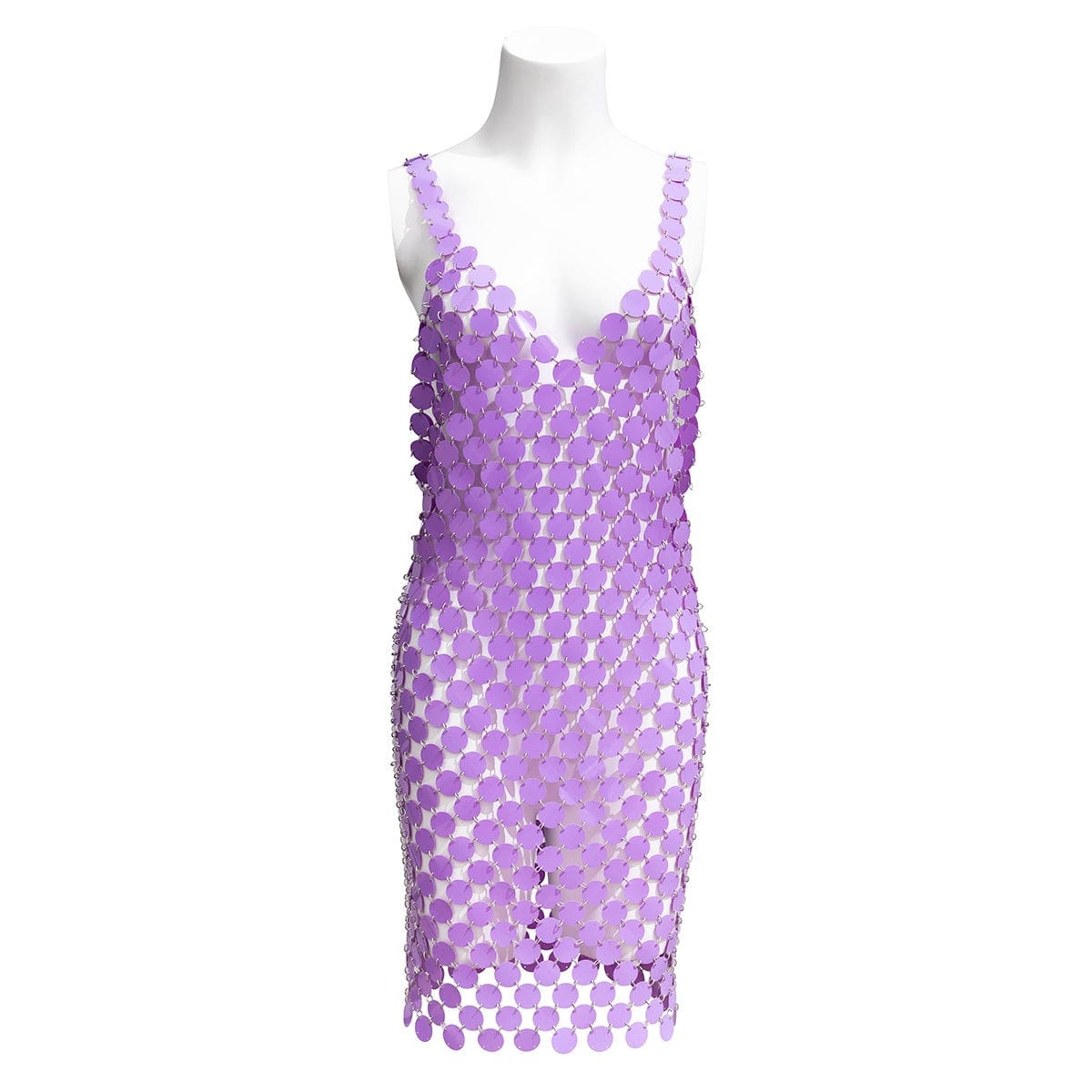 Handmade Colorful Squamous Sequins Patchwork Rave Party Mini Dress - ArtGalleryZen