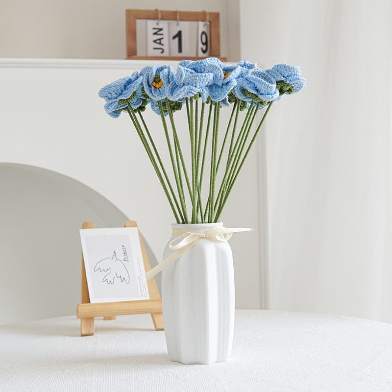 Handmade Crochet Corn Poppy Flower - ArtGalleryZen